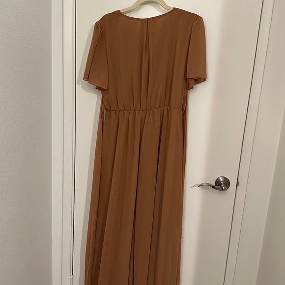 Camel colored maternity dress. Pink Blush Maternity. Ricarica label. Size L. - Picture 4 of 6